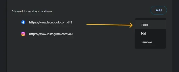 How to Prevent a Specific Website from Sending Notifications
