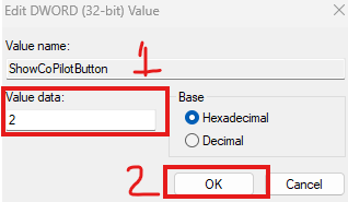 Fixing Windows Co-Pilot Missing Issue: Step-by-Step Tutorial 2025 4 Right-click on ShowCoPilotButton and select Modify.