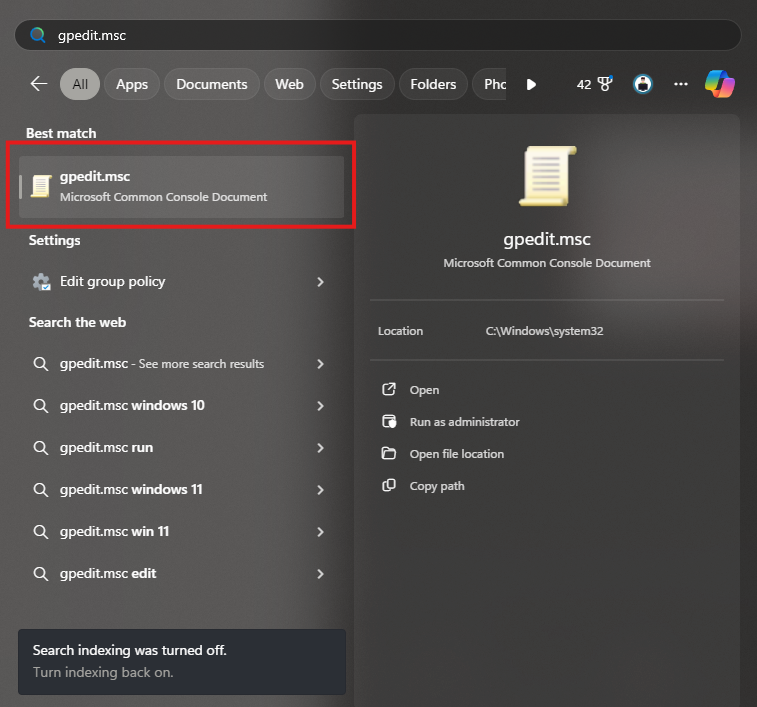 Fixing Windows Co-Pilot Missing Issue: Step-by-Step Tutorial 2025 5 Open Group Policy Editor