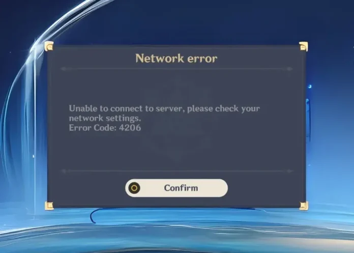 How To Fix Genshin Impact Network Error Code 4206