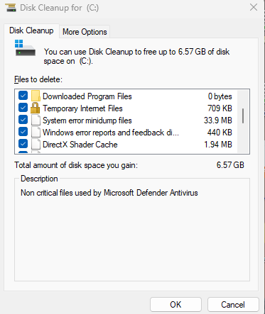 Run Disk Cleanup