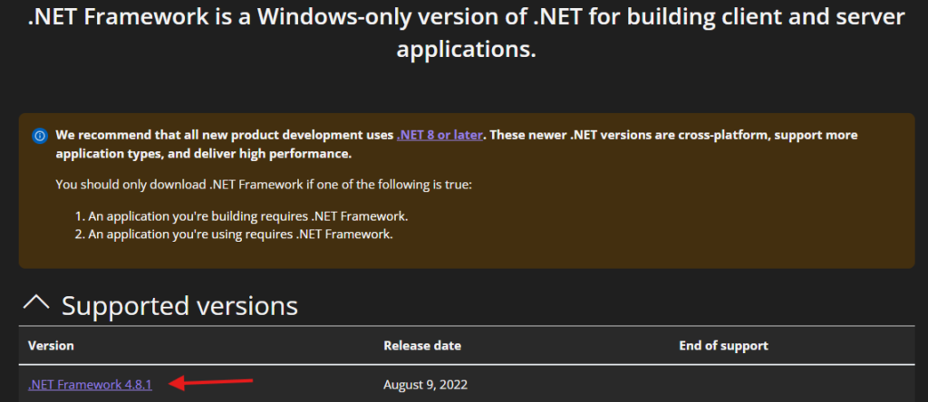 Install the Latest .NET Framework