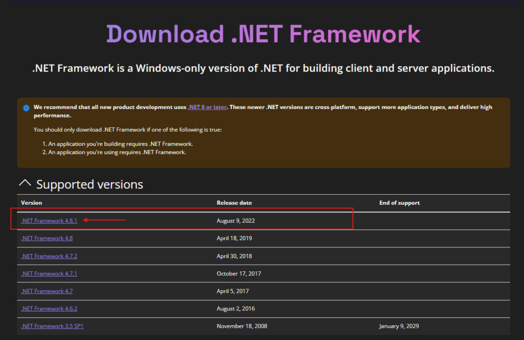 Download the Latest .NET Framework