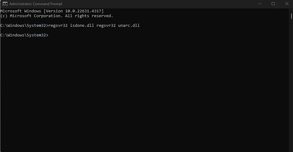 12 Steps to Fix ISDone.dll Errors in Windows 10/11 In 2025 4 Re-Register the ISDone.dll and Unarc.dll Files