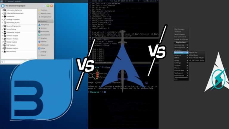 BackBox Linux vs. BlackArch Linux vs. ArchStrike
