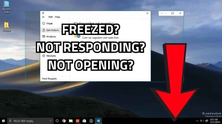 Windows Taskbar Not Responding
